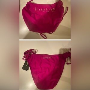 NWT Fuchsia Bebe Bikini Bathing Suit (Size Large)